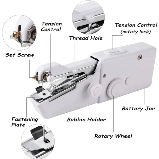 1pc Handheld Sewing Machine Mini Sewing Machines, Portable Sewing Machine Quick Handheld Stitch Tool For Fabric, Kids Cloth, Clothing shopmartdeals